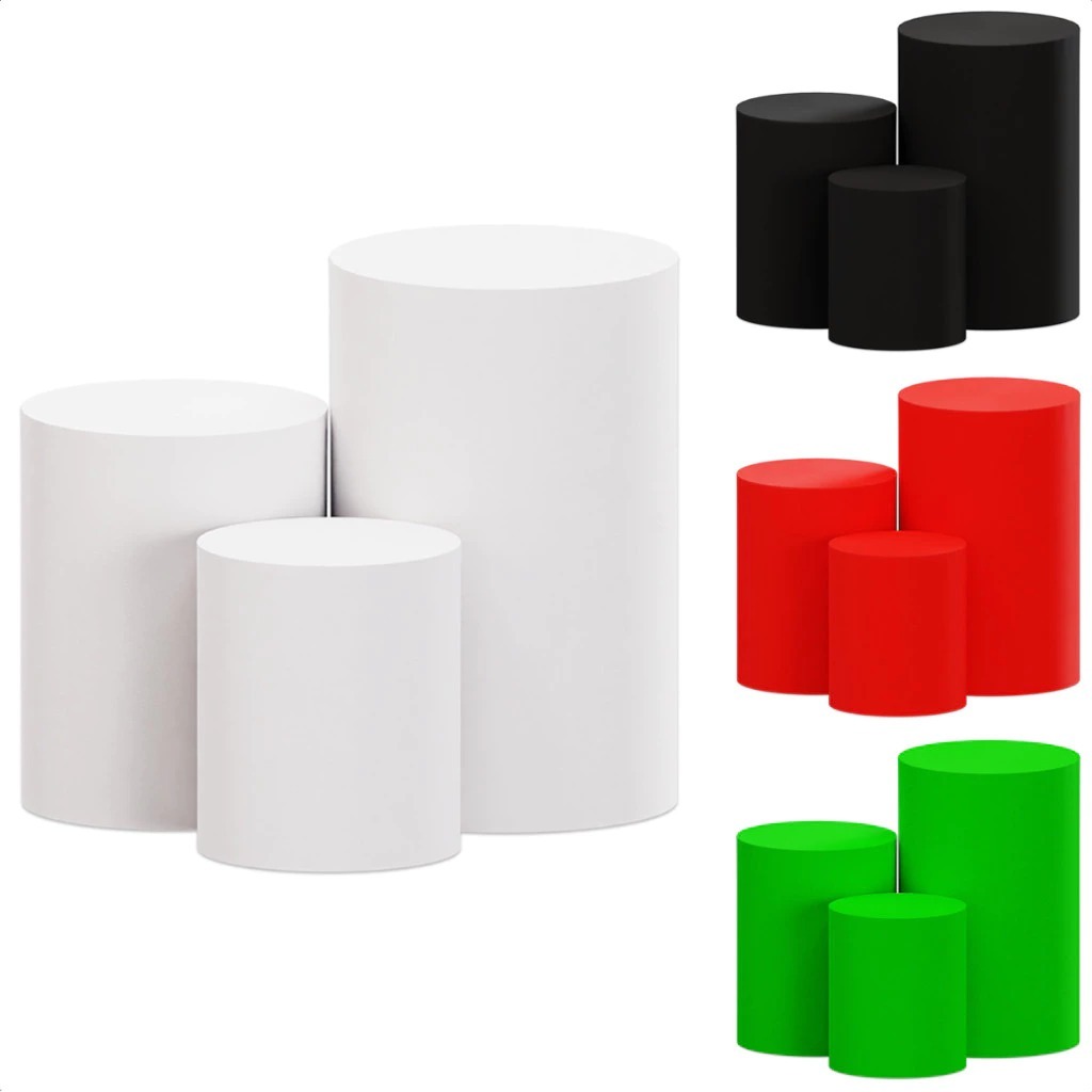 Trio de Capas para Cilindros P M G Tecido Diversas Cores Decorativo para Festa – Diversas Cores DisponíveiD