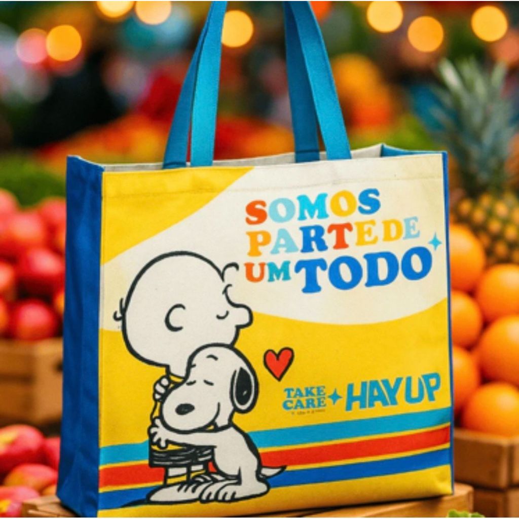 Detalhes do Ecobag Snoopy Sustentável – Modelos  e “Somos Parte de um Todo” | Edição Especial Peanuts
