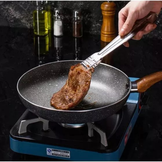 Frigideira Antiaderente Panela Preparo Eletrica Grill Frita Cozinha Cabo Madeira Ayr Fryer