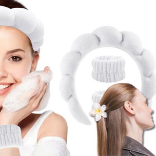 Kit Skin Care Tiara Arco Nuvem Pulseira elastica Piranha presilha Flor Para Cabelo Maquiagem em Oferta na Shopee