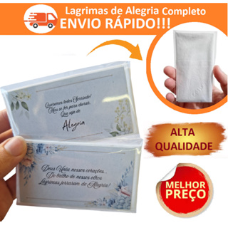 Kit Completo Lenços Lágrimas De Alegria Para Casamento ( Saquinhos+ Lenços + Tag) em Oferta na Shopee