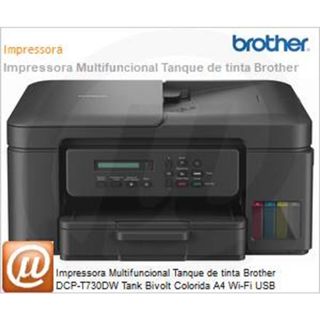 Multifuncional Brother Tank Bivolt Color A4 Wrl USB DCP-T730DW em Oferta na Shopee