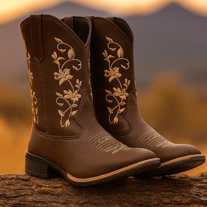 Bota Feminina Botina Texana Montaria Rodeio Em Couro Cano Longo Confortável Oferta em Oferta na Shopee