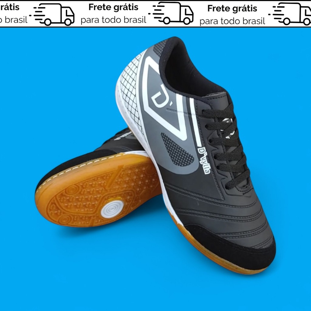 Chuteira Masculina D'vylla Futsal Original Solado Reforçado e Leveza