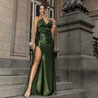 Vestido Longo de Festa Tomara que Caia Sereia Estiloso Glamoroso Formanda Casamento em Oferta na Shopee