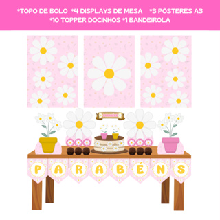 Kit Festa Em Casa - Margarida - Mesversário - Só Um Bolinho em Oferta na Shopee