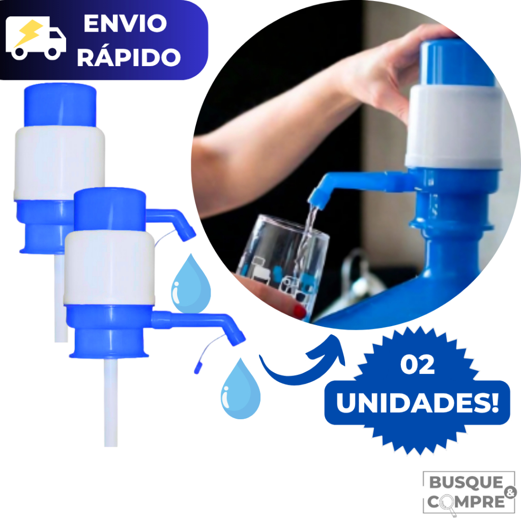 2 Bomba para Galão de Água Mineral Manual com Bico Curvado Bebedouro para Copo Garrafa Simples em Oferta na Shopee
