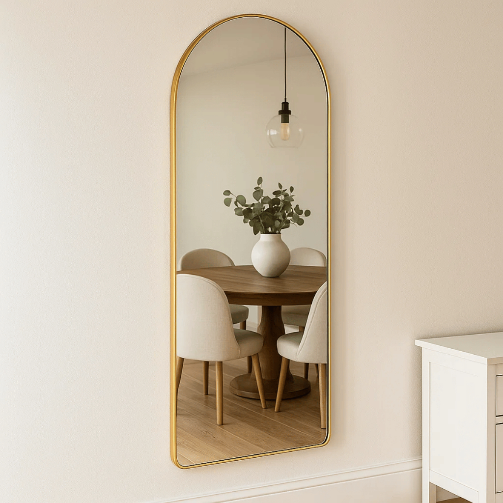 Espelho Grande Corpo Inteiro Base Reta Moldura Alumínio Quarto Sala Hall Pinterest 110x50cm Lopazzi em Oferta na Shopee