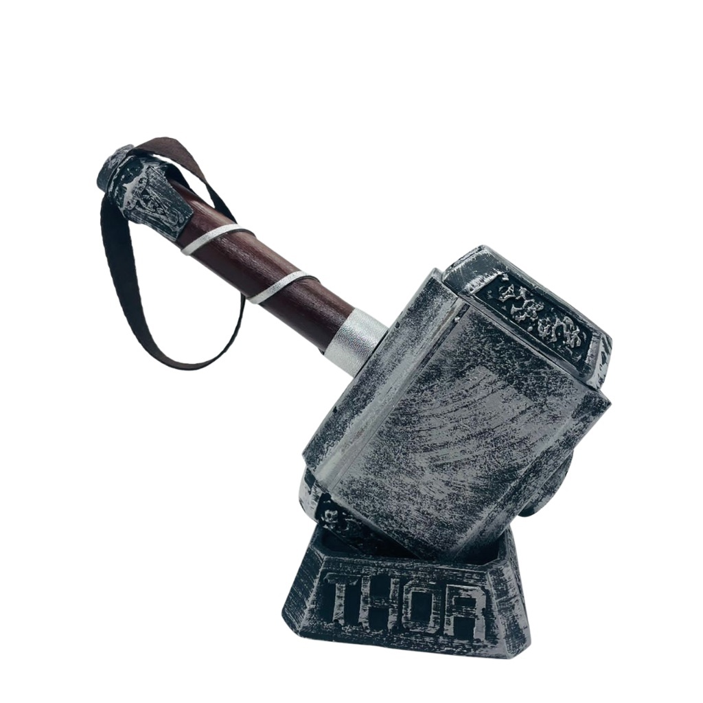 Mjolnir Martelo Thor com Base Filme Vingadores Colecionável Estatua Colecionável Decoração 30cm