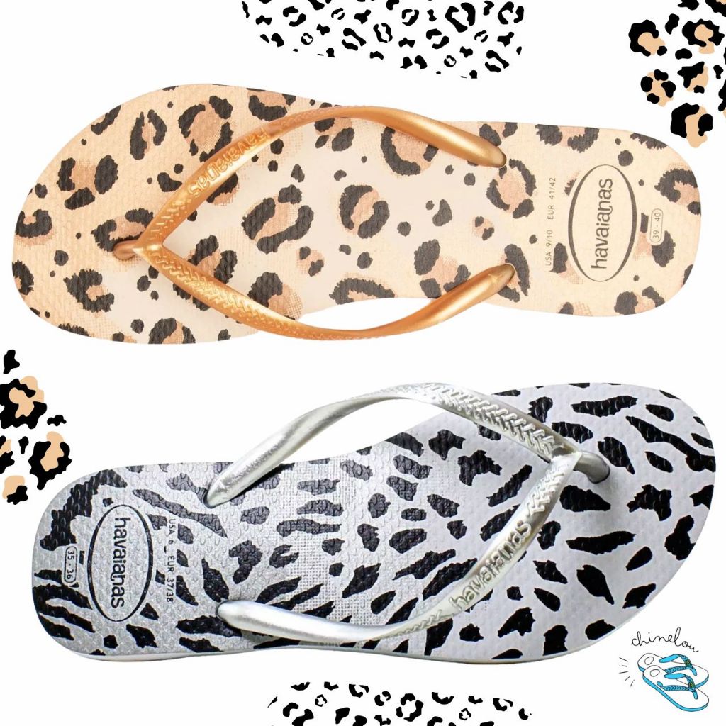 Sandalia Chinelo Havaianas Slim Animals Tigre Onça Feminina Adulto Original em Oferta na Shopee