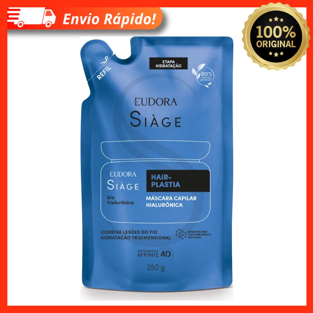 Máscara Capilar Hialurônica Siàge Hair Plastia Refil 250g - Eudora