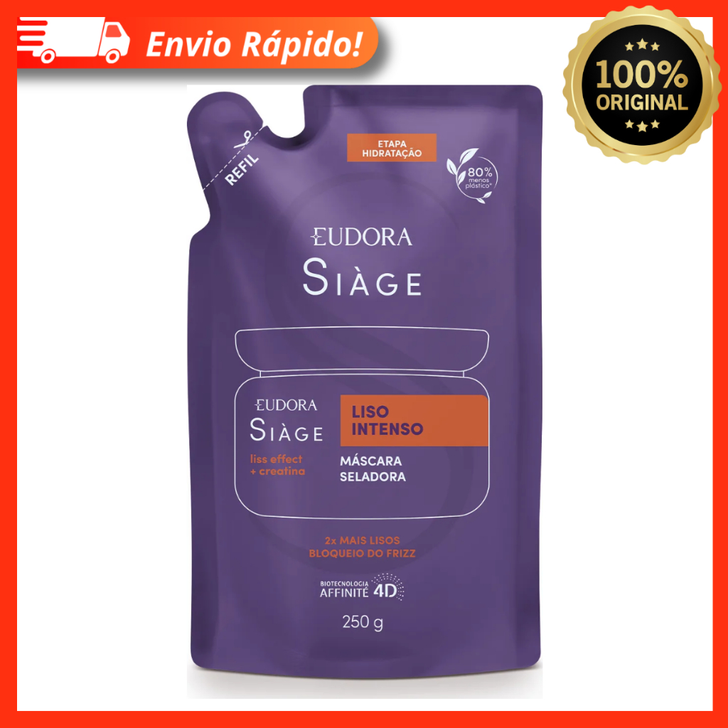Máscara Seladora Siàge Liso Intenso Refil 250g - Eudora