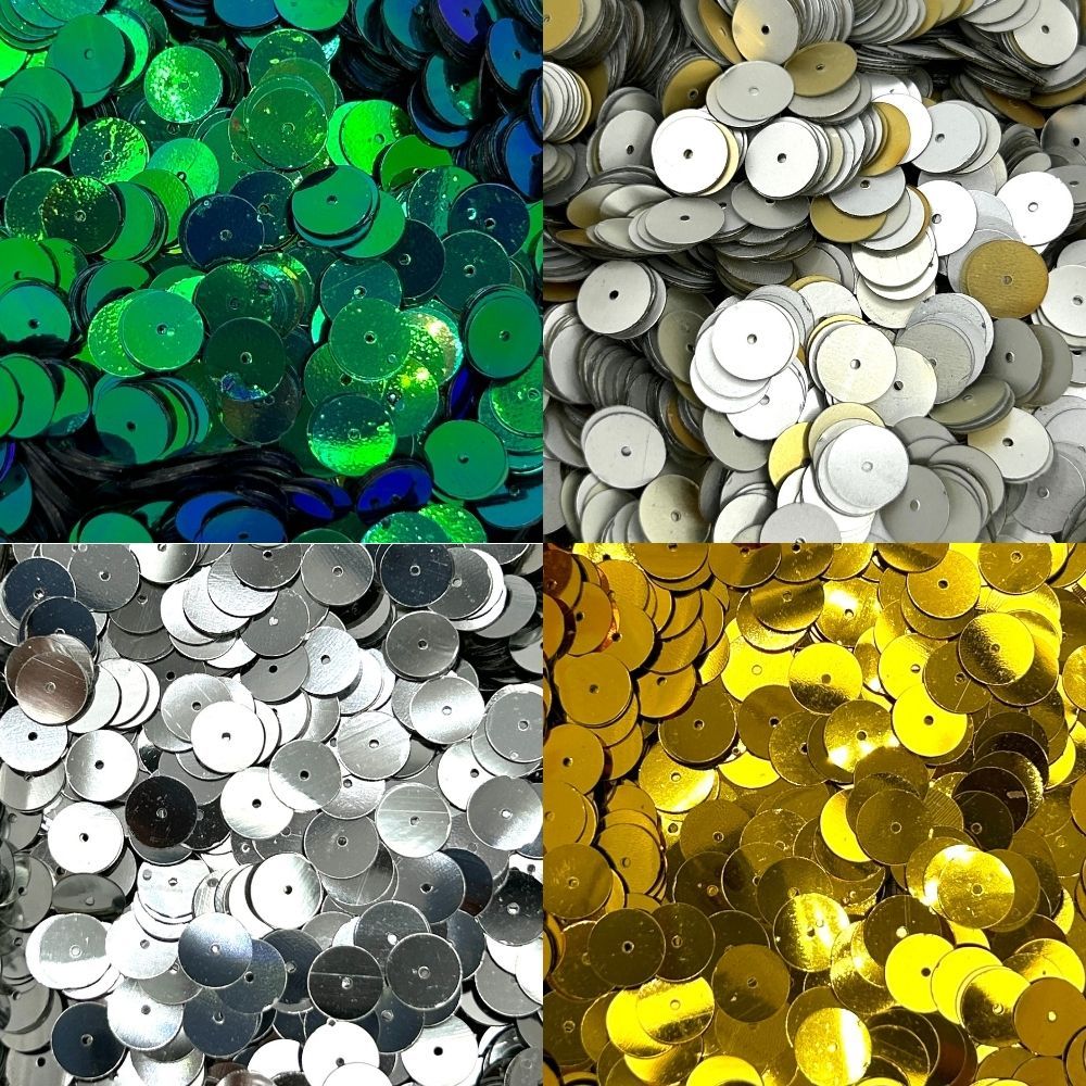 Paetê Redondo Metalizado 8mm 9300pçs 100g Artesanato em Oferta na Shopee