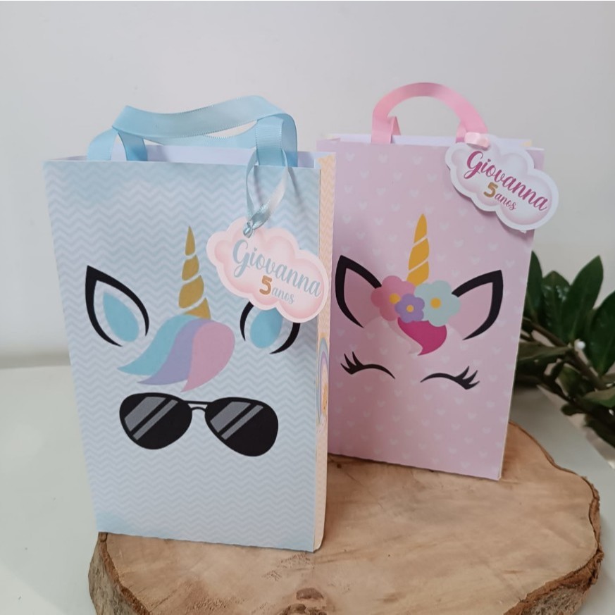 Sacola Surpresa Unicórnio | Personalizados | Lembrancinhas | Decoração Infantil | Aniversário