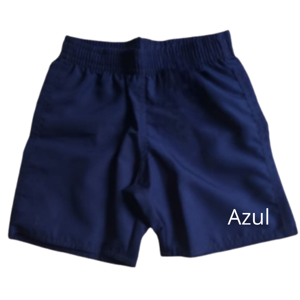 Short Bermuda Infantil Tactel  Escolar Uniforme Kits 3,2 e unitário Esporte Verão Basica Praia