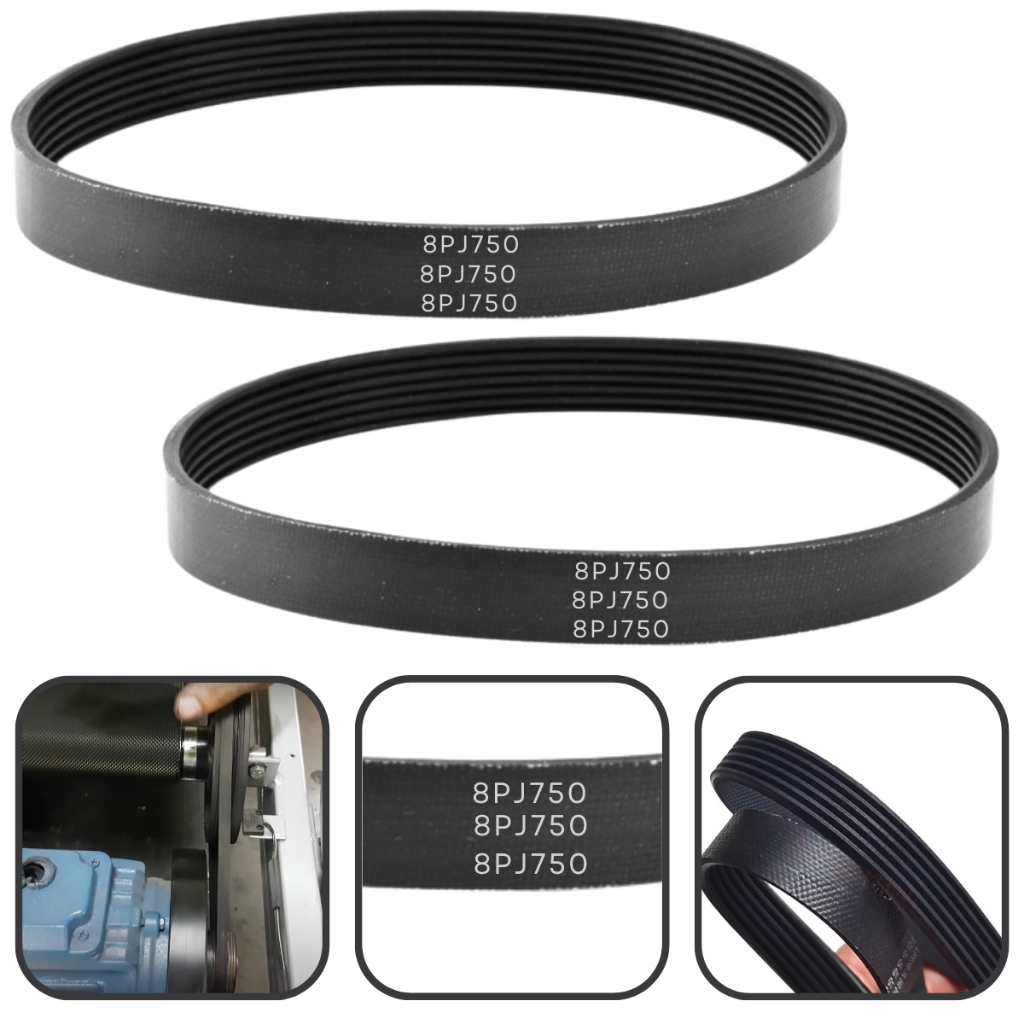 Kit 2 Correias 8PJ 750 para Motor de Esteira Elétrica Movement LX 150 Reposição