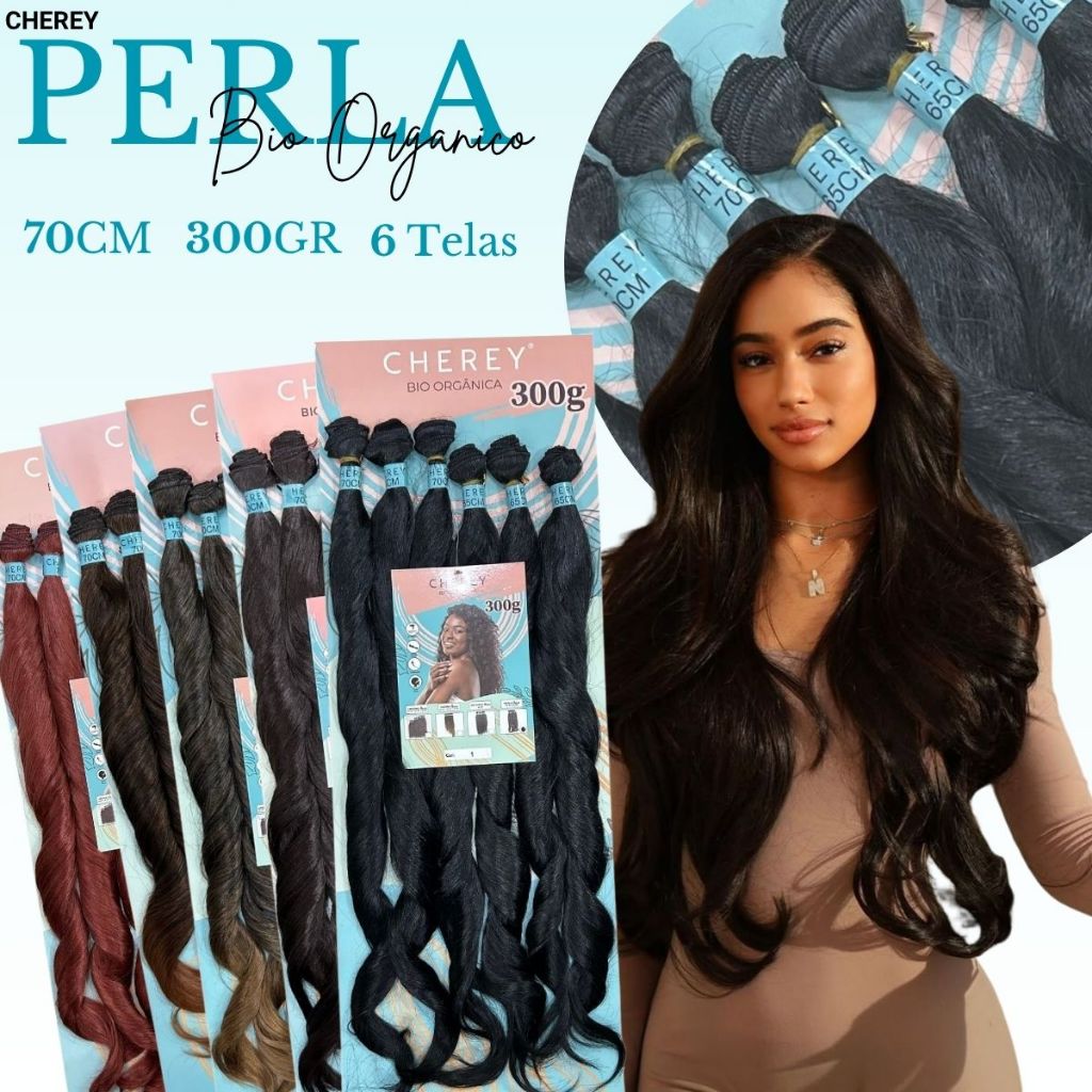 Cabelo 100% Orgânico Seda Hair Ondulado Perla 70cm 280gr Super Star