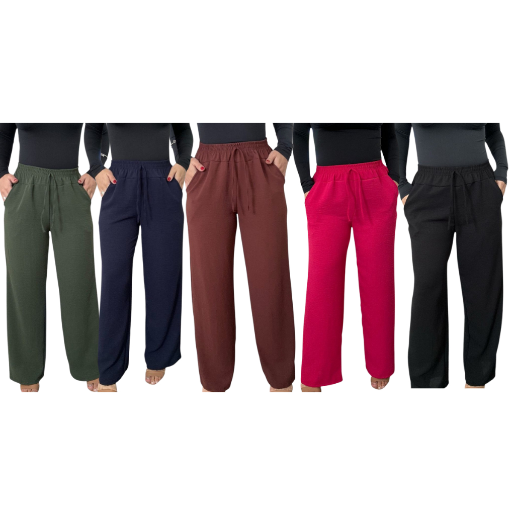 Calça Pantalona Feminino Perfeita Tecido Duna Cores do Inverno. em Oferta na Shopee