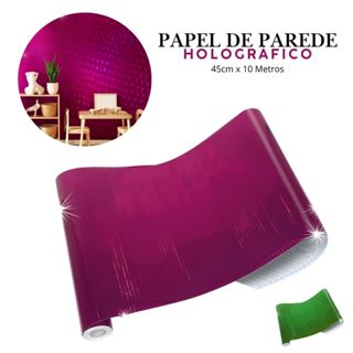 Papel de Parede Rolo Adesivo Holográfico Vinil Adesivo Brilho Decoração Festa Casa Rosa 45cm x 10M em Oferta na Shopee