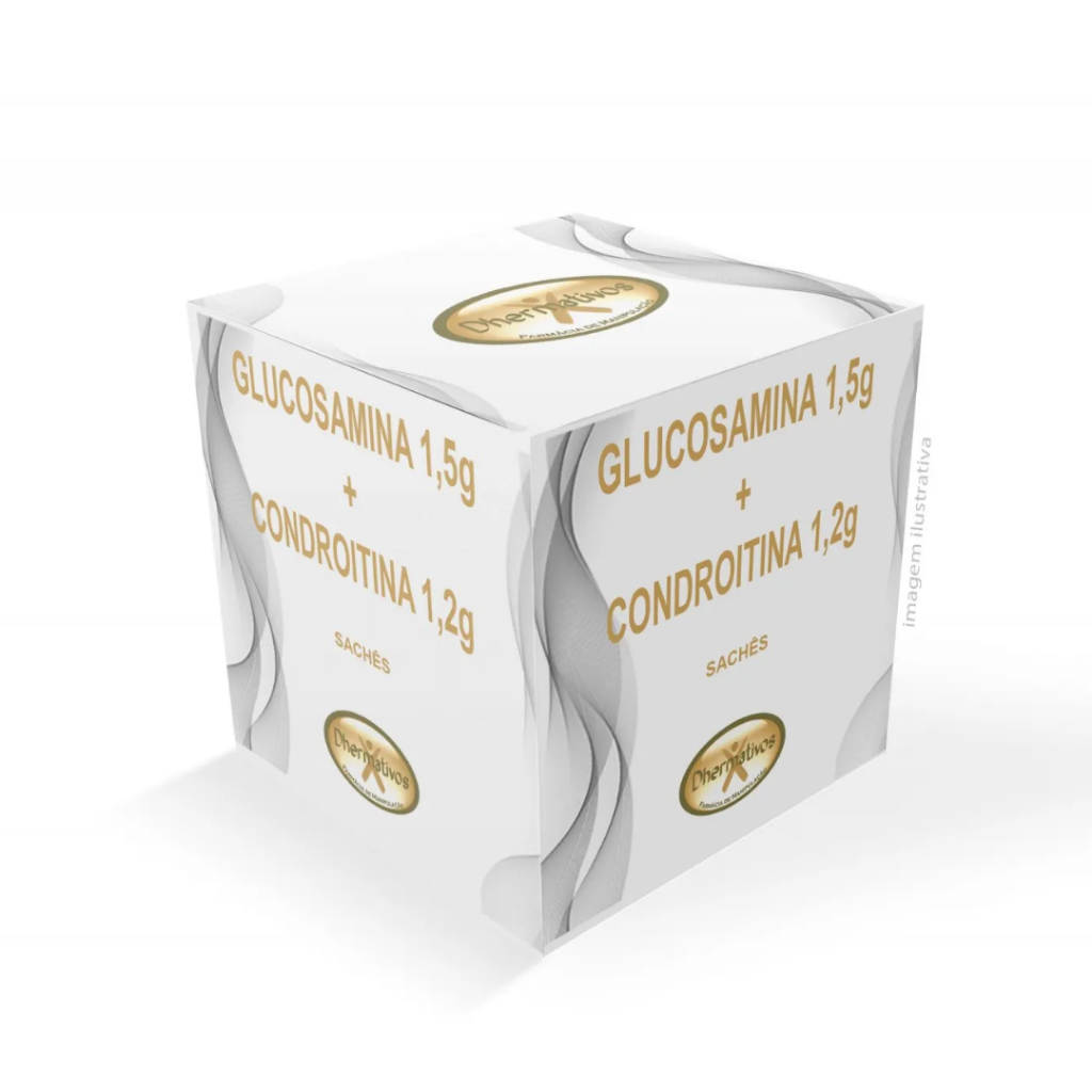 Glucosamina 1,5g + Condroitina 1,2g - 60 Sachês Sabor Abacaxi Diet