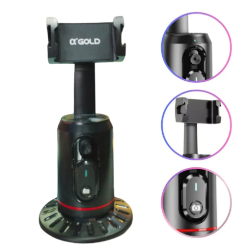 Suporte Giratório Celular Gimbal Estabilizador 360 Rastreador Facial Vídeo Inteligente A Gold SLF-01 ORIGINAL