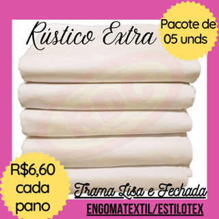 Pano de Prato com Bainha Liso Crú Engomatextil Extra 100% Algodão 45x70cm - 05 peças em Oferta na Shopee