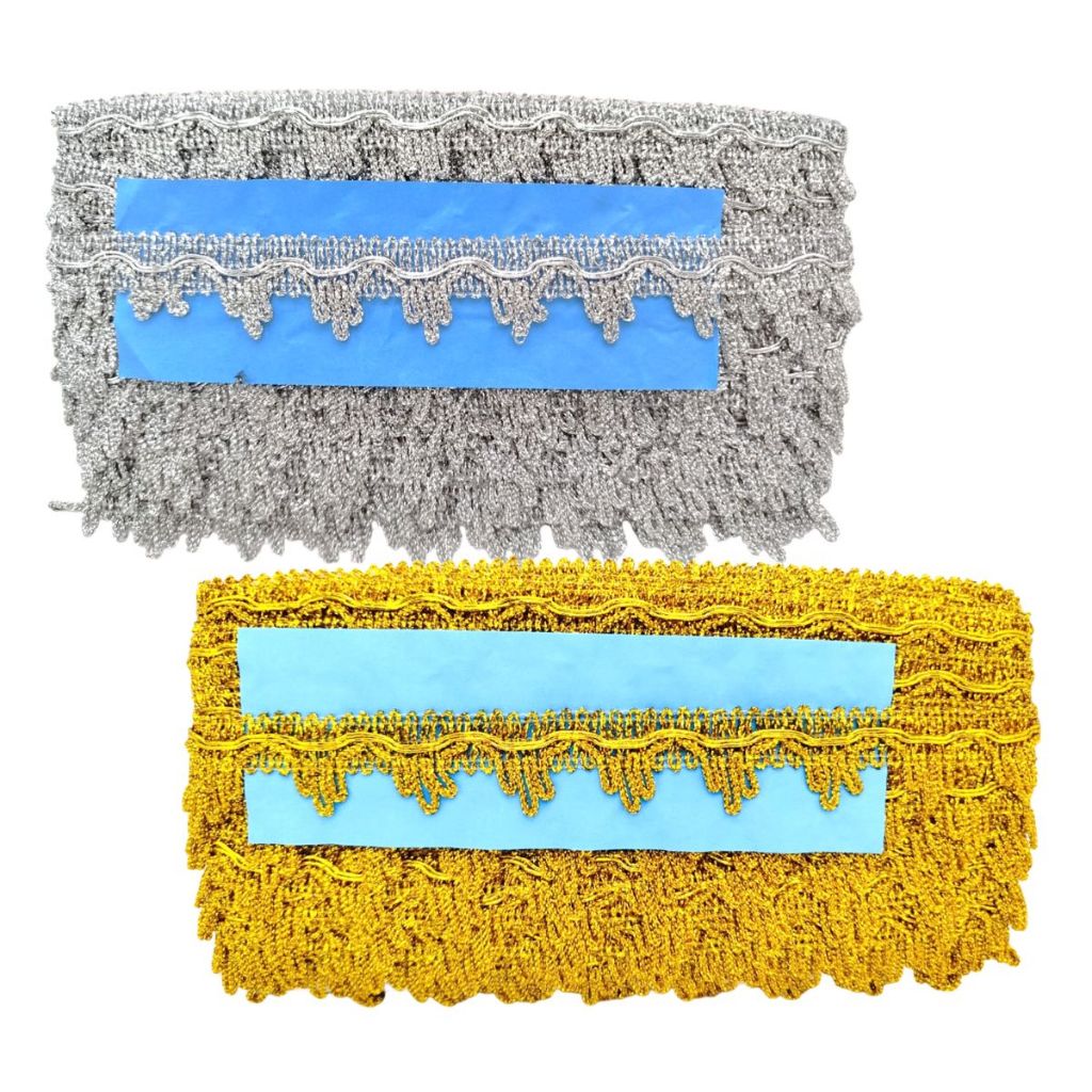 GALÃO BICO ESPONJA 20 METROS - LARGURA 25MM - OURO E PRATA em Oferta na Shopee