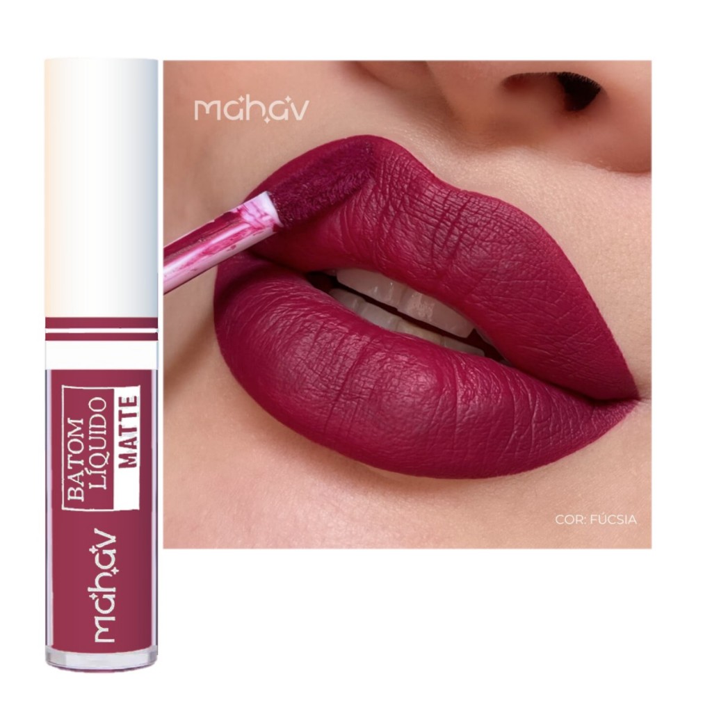 Batom Liquido Fucsia Hard - Mahav