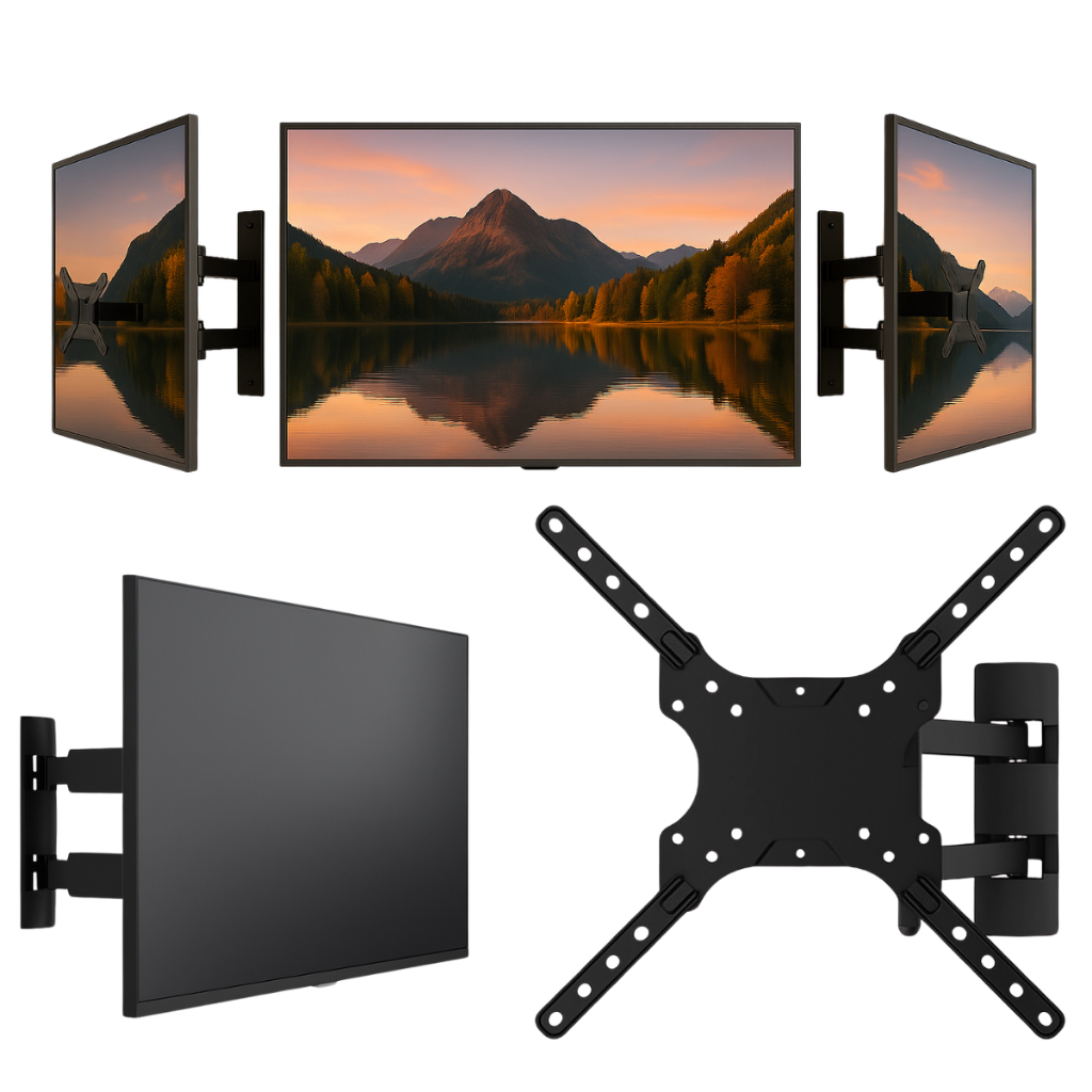 Suporte Para Tv Articulado De Parede Universal De 23" Até 75" Polegadas Suporta Até 40Kg Brasforma