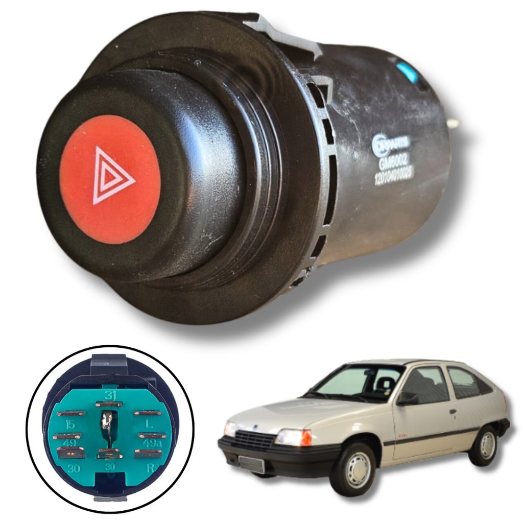 BOTÃO PISCA ALERTA INTERRUPTOR GM KADETT 12V 1989/1998 em Oferta na Shopee