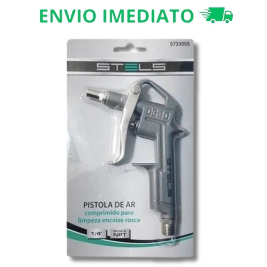 Pistola De Ar Comprimido Para limpeza Com encaixe Rosca 1/4 - Stels Profissional