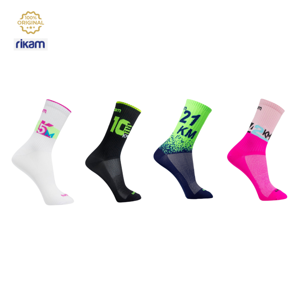 Meia Cano Médio Microfibra Corrida academia Bike Feminina Rikam em Oferta na Shopee