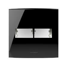 Placa 4x4 2 Módulos Inova Pro Class Blackpiano 85530 Alumbra Cor Preto