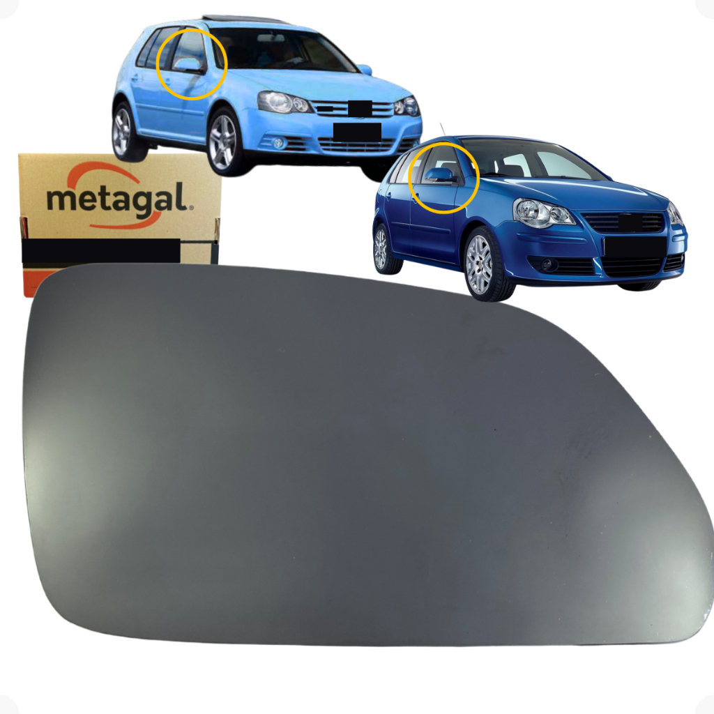 Espelho retrovisor Polo Golf lente com base lado direito passageiro 2007 2008 2009 2010 2011