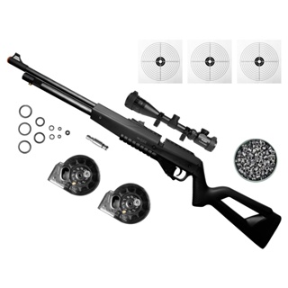 CARABINA PRESSÃO PCP G850 5,5 QGK+LUNETA4-16X40+CHUMBO+ALVO em Oferta na Shopee