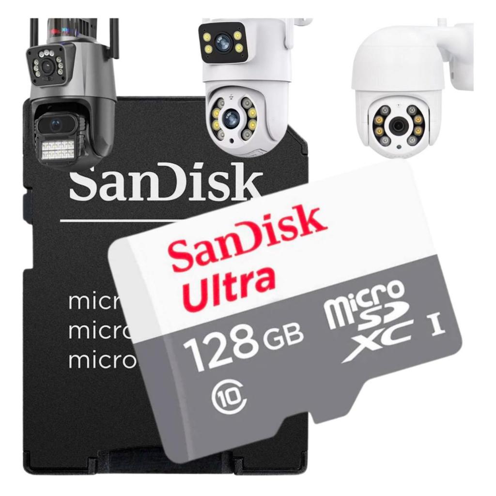 Cartão De Memória Sandisk 128gb Microsdxc Ultra 100mb Original Envio Imediato P/Camêra,Drone,Celular