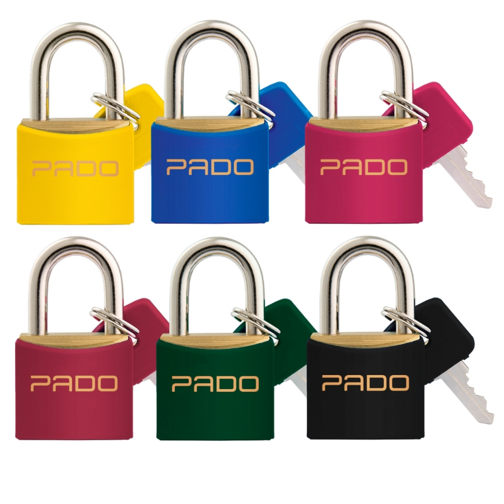 Imagem Cadeado PADO Color Colorido para Mala, Porta, Janela 20mm 25mm 30mm 35mm
