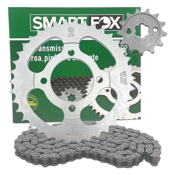 Kit Relação Transmissão Shineray Jet 50 Reforçado Com Aço 1045 Sem Retentor em Oferta na Shopee