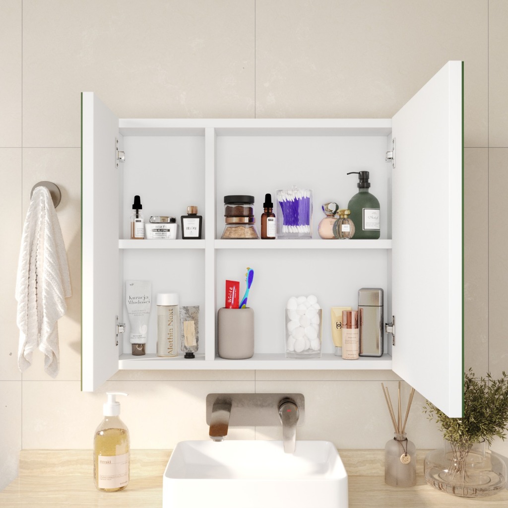 Espelheira Klein Moderna Para Banheiro Suspensa Com Prateleiras - JM3 Móveis em Oferta na Shopee