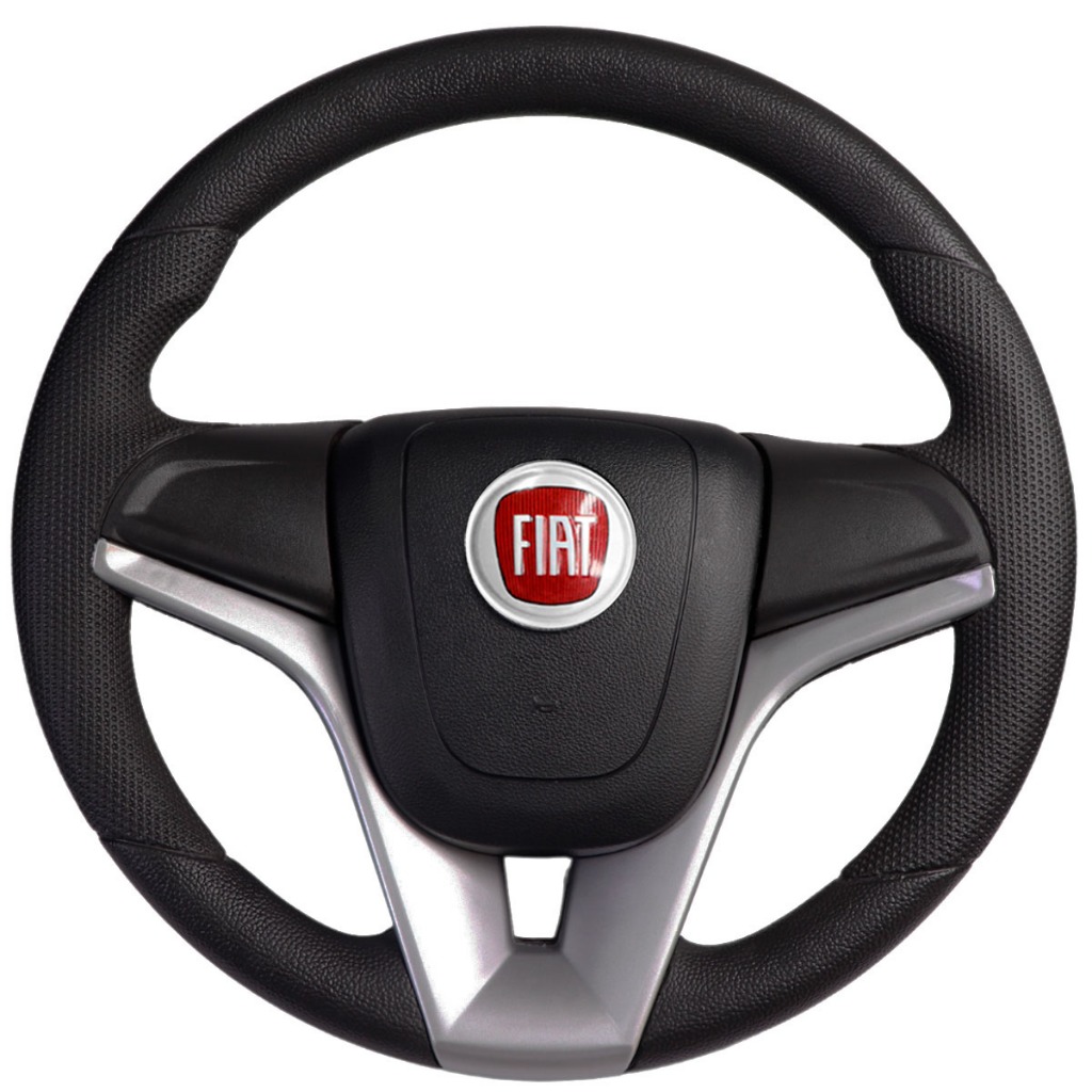 Volante Esportivo cruze branco logo fiat vermelho para Stilo Ducato Doblô Marea Idea Brava Palio
