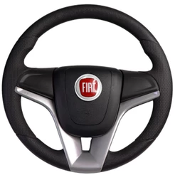 Volante Esportivo cruze branco logo fiat vermelho para Stilo Ducato Doblô Marea Idea Brava Palio