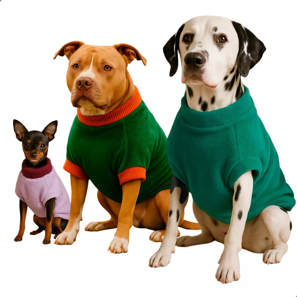 Roupa Pet Feminina/Masculina Lã Soft Super Quente Inverno Confortável Gola Reforçada Tamanho PP Para Cachorra