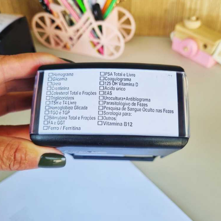 Carimbo Automático para Pedido de Exames (Área da Saúde, NYKON N360)