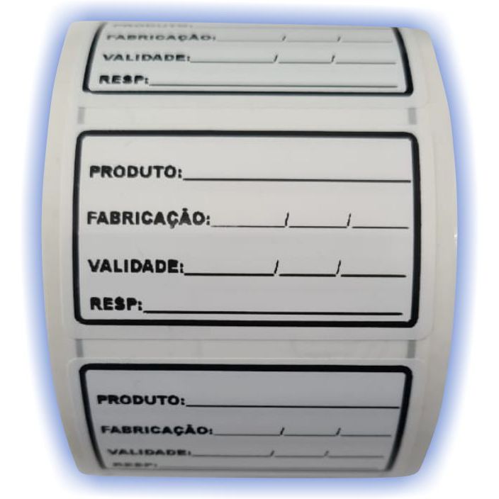 1000 Etiquetas Validade Produtos Congelados Bopp 50x30mm