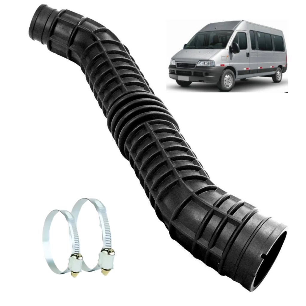 Mangueira Filtro De Ar Turbina Fiat Ducato Jumper Boxer 2.8 8v 1999-2009 + Abraçadeiras