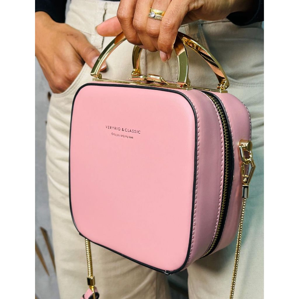 Bolsa Feminina Tiracolo Veryrio Diversas Cores Elegante Alça de Mão e Transversal Festa Eventos