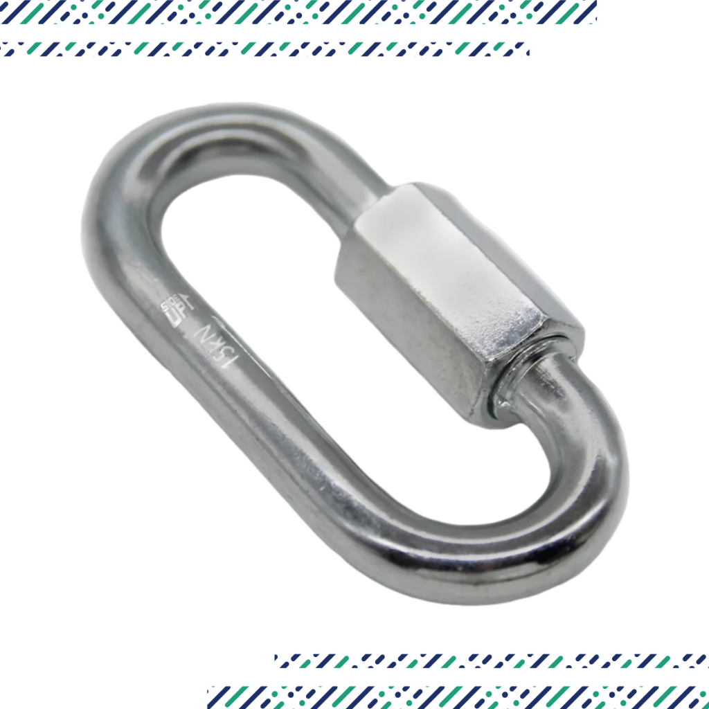 Malha Rápida Aço Oval 6mm SideUp Mailon 15KN Malha de Aço