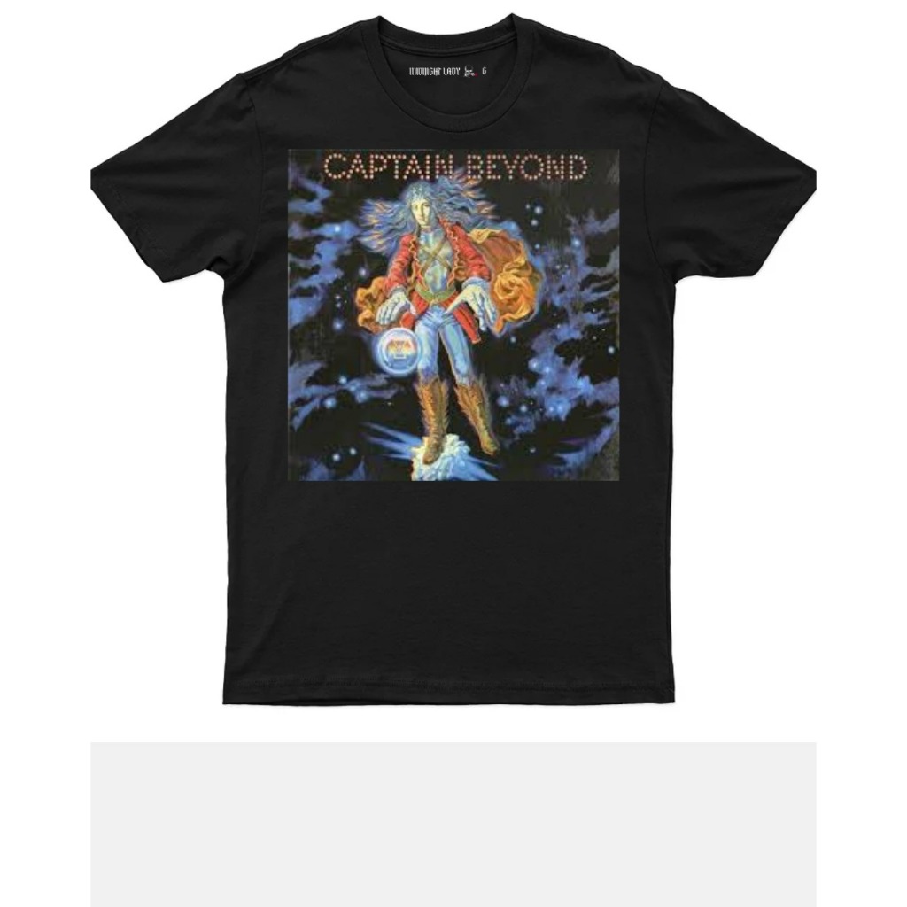 Camiseta CAPTAIN BEYOND - HARD ROCK 70s ROD EVANS DEEP PURPLE DTF ALTA QUALIDADE ROCK PLUS SIZE