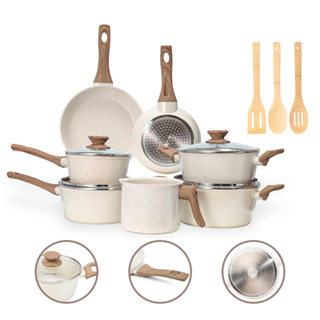 Jogo de Panelas 10 Peças Revestimento Cerâmico PPG Antiaderente Indução e Gás Premium em Oferta na Shopee