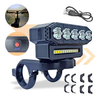 Sinalizador Bicicleta Farol Luz Lanterna Bike MTB Super Potente Acessório Led Recarregável